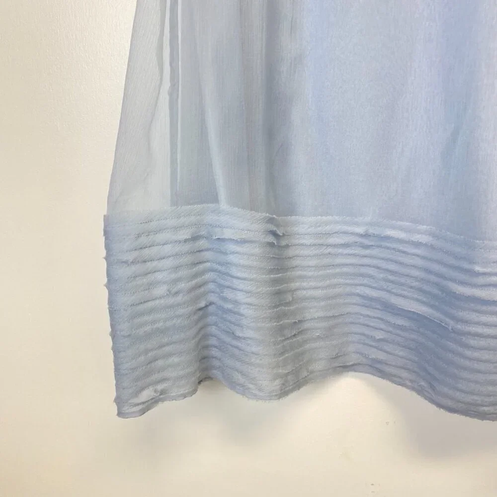 Eileen Fisher Blue Two Piece Set Silk Tank and Cardigan